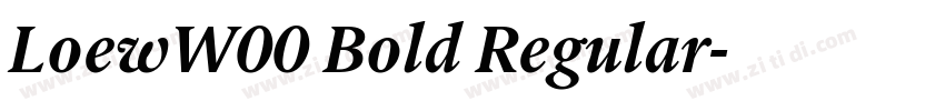 LoewW00 Bold Regular字体转换